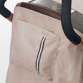 Particolare della tasca portaoggetti sulla cappottina - Passeggino Quattro Ruote Foppapedretti Ecopass