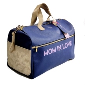 Vista diagonale blu oro - TICI Handmade Mommy Bag Bauletto