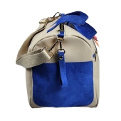 Vista laterale panna blu - TICI Handmade Mommy Bag Bauletto