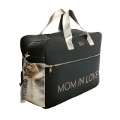 Vista diagonale - TICI Handmade Mommy Bag Nero