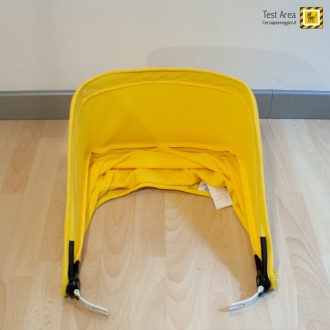 Bugaboo Bee 3 e Carrozzina - Vista della capottina assemblata con le asticelle e il tessuto
