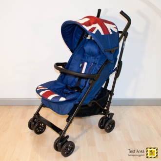 Easywalker MINI Buggy - Vista del passeggino con agganciata la barra di protezione (accessorio opzionale)