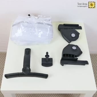 Bebeconfort Stella - Accessori inclusi - Barra di proteziona a T, adattatori per navicella e seggiolino auto, parapioggia e clip per ombrellino