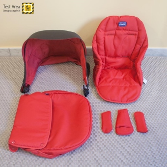 Chicco Urban Plus - Imballo color pack - Capottina, materassino per seduta passeggino, spallacci cinture e spartigambe, coprigambe/copertina