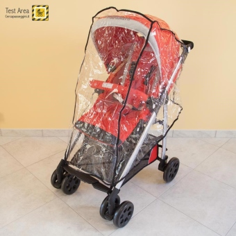 Foppapedretti TUO - Vista del passeggino con il parapioggia