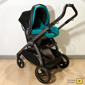 Peg Perego Book Pop-up Modular - Vista della versione travel system - telaio+seggiolino auto