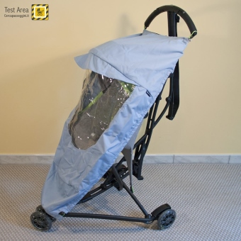 Quinny Yezz Air - Accessorio opzionale - Parapioggia - Vista del parapioggia applicato al passeggino