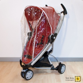 Quinny Zapp Xtra 2 - Vista del passegino con il parapioggia applicato