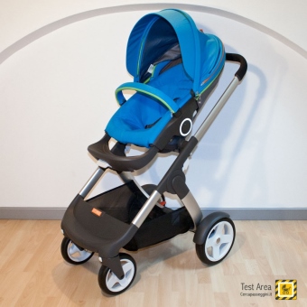 Stokke Crusi Duo - Vista diagonale della versione passeggino - Telaio+seduta